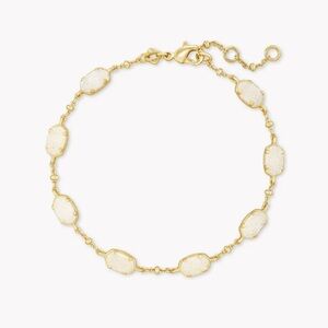 Emilie Gold Chain Bracelet in Iridescent Drusy